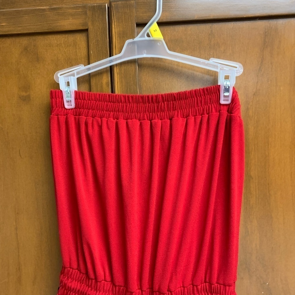Urban Outfitters Red Strapless Jumpsuit - Picture 7 of 7